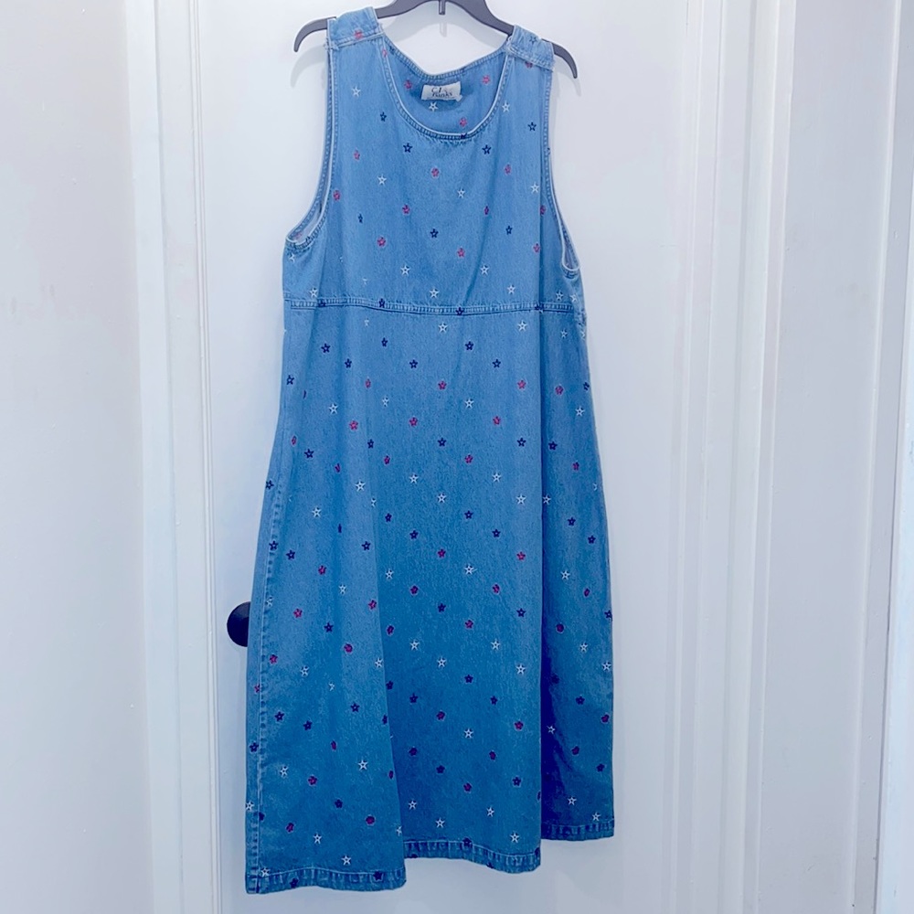 major sale $10 was $30 CJ Banks 2001 vintage midi 4 of July Jean dress…